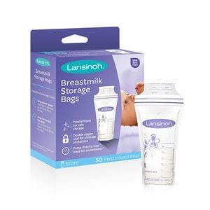 Dr. Brown's Bolsas de almacenamiento de leche materna, bolsas desechables y  duraderas para congelar y calentar leche materna, (100 unidades) bolsas de