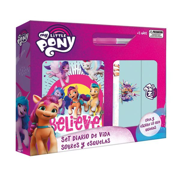 Set diario con lápiz sobres y esquelas 23 x 20 cm My Little Pony Hasbro My Little Pony - babytuto.com