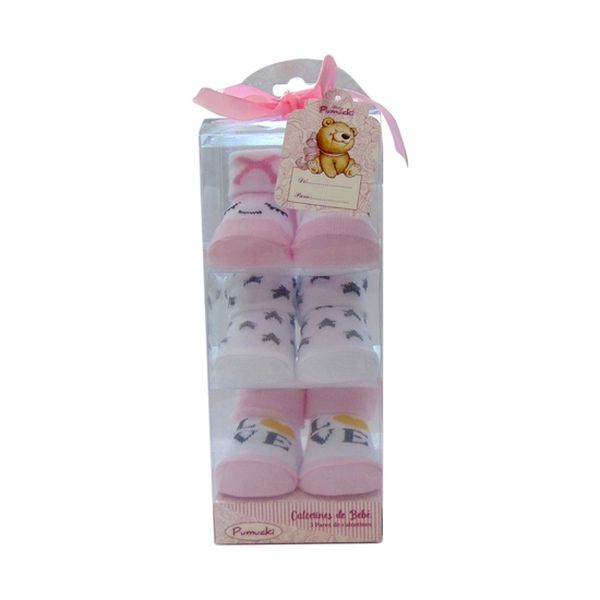 Set de 3 pares de calcetines para recién nacido color blanco, Pumucki Pumucki - babytuto.com