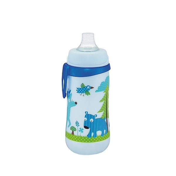 Mamadera diseño animales azul 330 ml, NIP NIP - babytuto.com