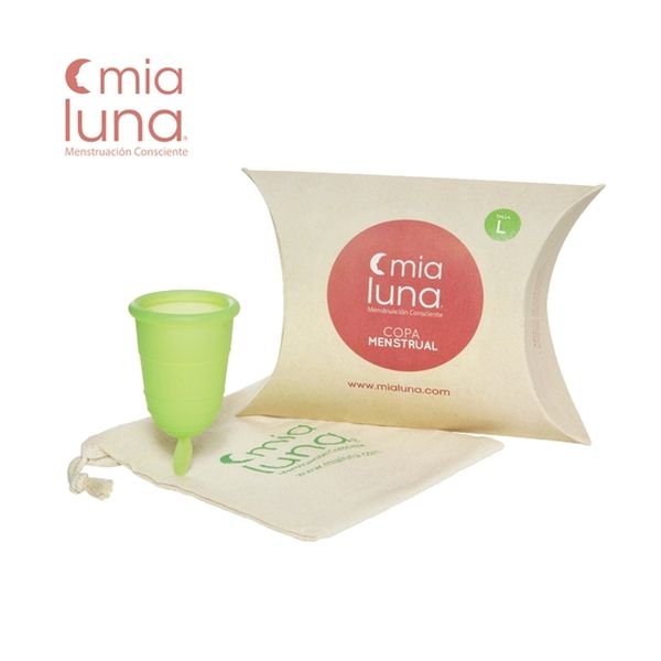 Copa menstrual talla L,  verde, Mialuna Mialuna - babytuto.com