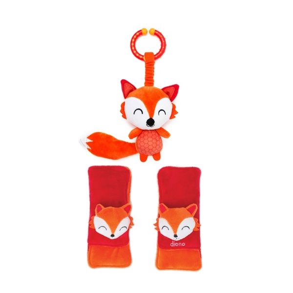 Almohadilla para arnés con juguete multisensorial diseño baby zorro, Diono Diono - babytuto.com