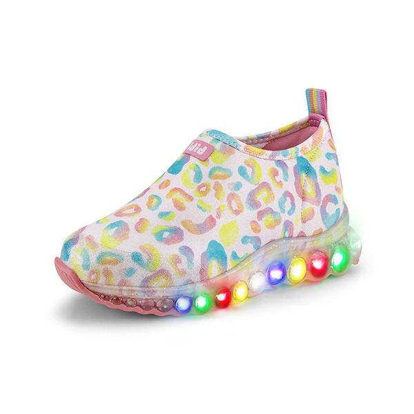 Zapatillas de luces rainbow roller celebration color rosado, Bibi Bibi  - babytuto.com