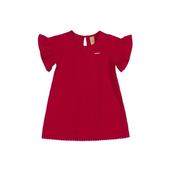 Vestido color rojo de lino, Up Baby  Up Baby - babytuto.com