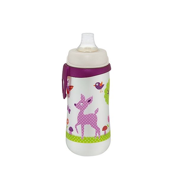 Mamadera diseño animales rosa 330 ml, NIP NIP - babytuto.com