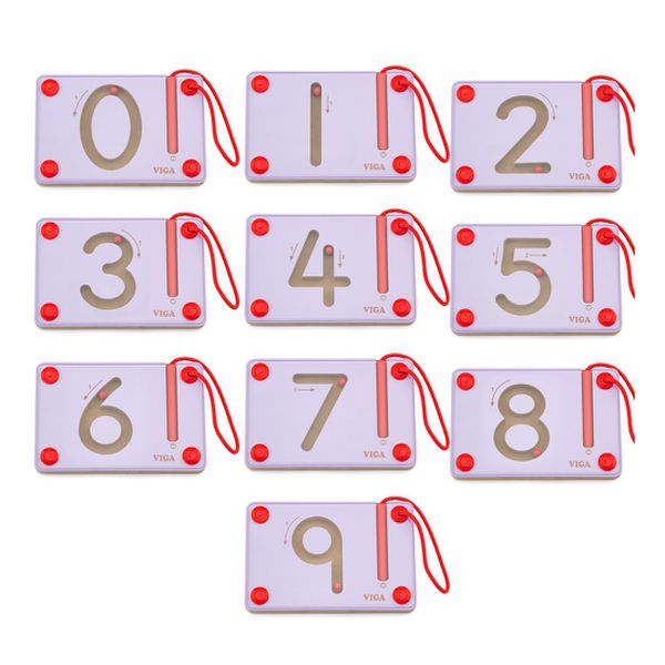 Set de tarjetas educativas aprende a escribir los números, Viga  Viga - babytuto.com