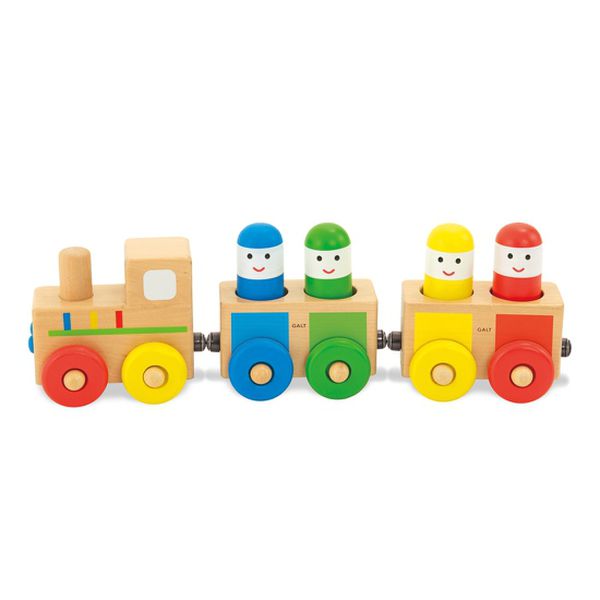 Tren de madera con formas y colores, Galt  Galt - babytuto.com