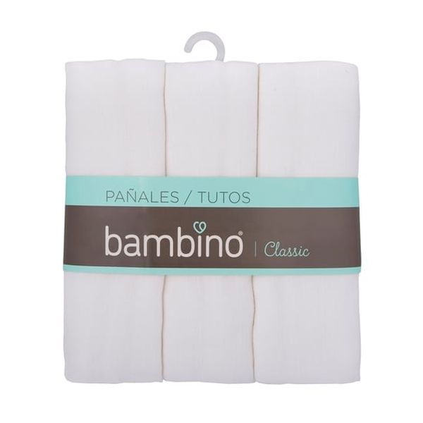Pack x 3 pañal blanco Bambino Bambino - babytuto.com