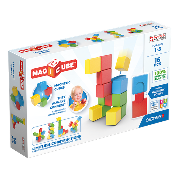 Cubos magnéticos magicube, 16 piezas, Geomag  Geomag - babytuto.com