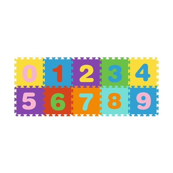 Piso- puzzle de goma eva 10 piezas, números, Infanti  INFANTI - babytuto.com