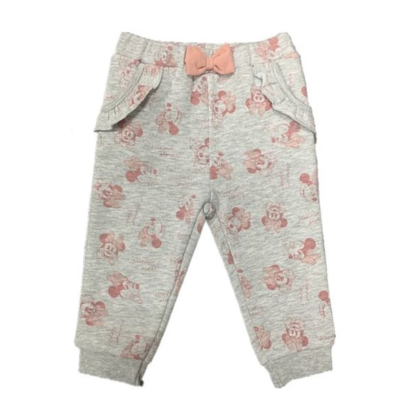Pantalón de buzo diseño minnie mouse, color gris con rosado, Disney Disney - babytuto.com