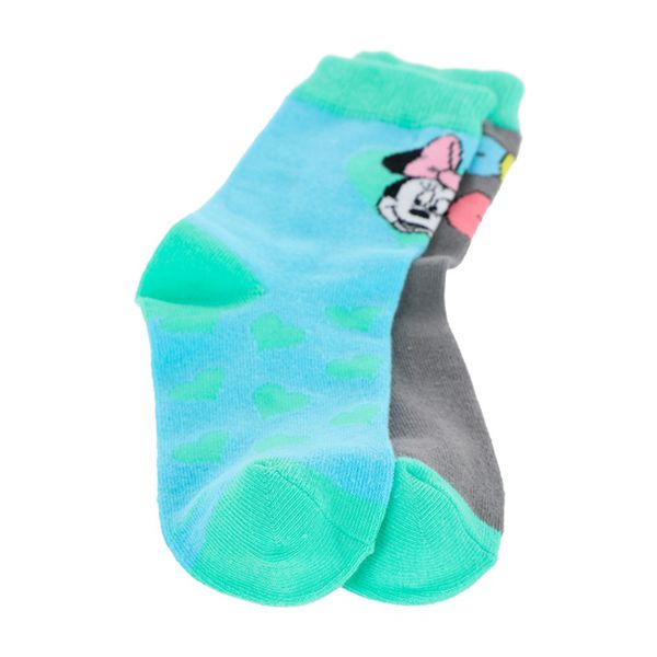 Pack 2 calcetines, diseño Minnie, color verde, Caffarena  Caffarena - babytuto.com