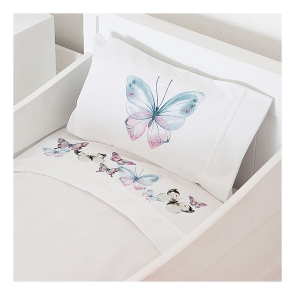 Juego de sábanas para cuna mariposas 140x70, Tuyo Print - Tuyo Print