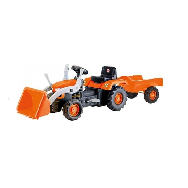 Tractor a pedales con carro, naranjo, Talbot  Talbot - babytuto.com