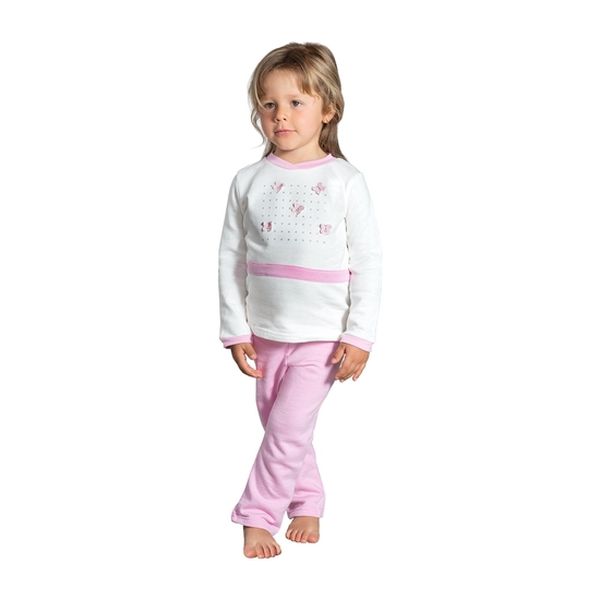 Pijama  manga larga de algodón 2 piezas rosado,  Mota Mota - babytuto.com