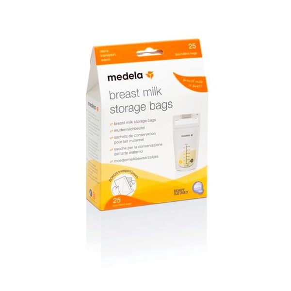 Bolsa para almacenar leche materna 180 ml, 25 uds, Medela Medela - babytuto.com