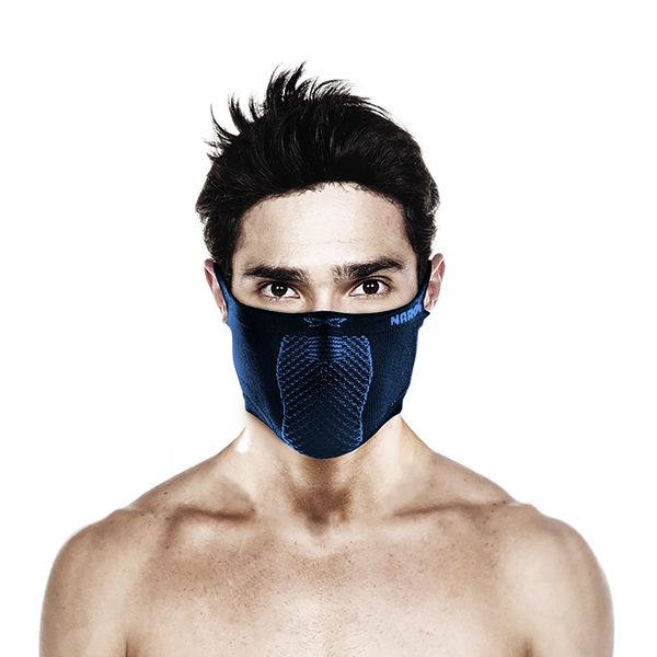 Máscara deportiva slim-fit sin cuello reversible x5s, negro-azul,  Naroo Naroo - babytuto.com