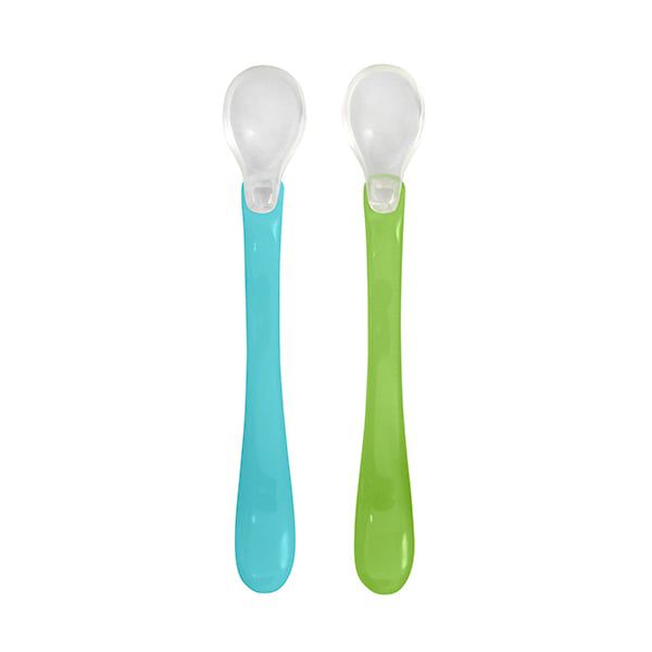 Cuchara First Spoon celeste-verde 2 unidades, Green Sprouts Green Sprouts - babytuto.com