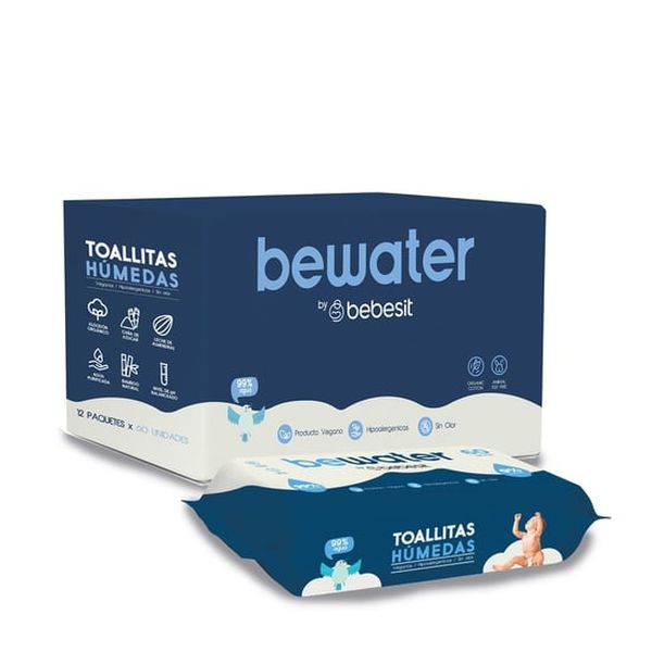 Caja 12 paquetes de Toallitas Húmedas Aqua Baby 60 unidades –