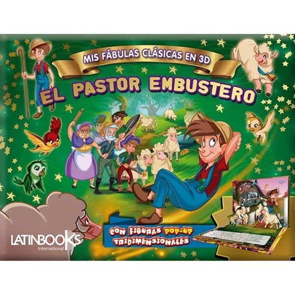 Libro Mis fabulas clásicas en 3D el pastor embustero, Latinbooks Latinbooks - babytuto.com