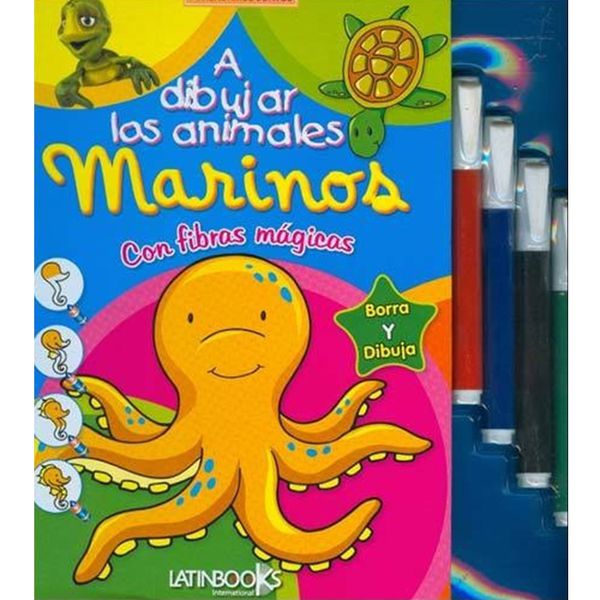 Libro A dibujar los animales marinos , Latinbooks Latinbooks - babytuto.com