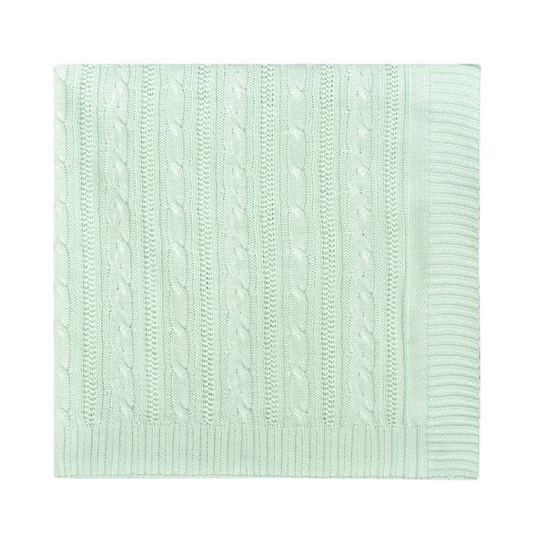 Manta tricot tejido de punto 100 x 70 cm verde, Kidscool Kidscool - babytuto.com