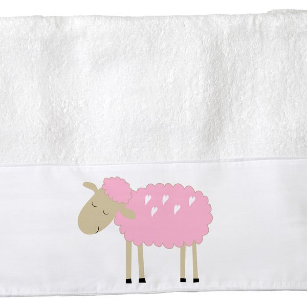 Toalla de mano ovejita rosada , Tuyo Print Tuyo Print - babytuto.com