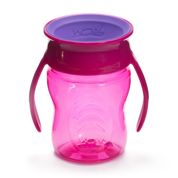 Vaso antiderrame, baby tritan, color rosado, Wow Cup Wow Cup - babytuto.com