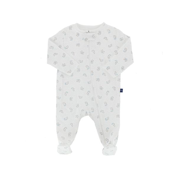 Pijama manga larga, algodón pima, color azul, Mota  Mota - babytuto.com