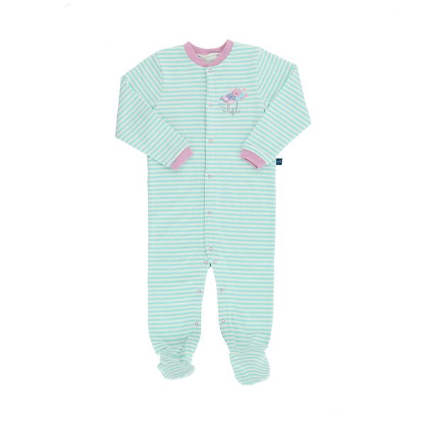 Pijama manga larga, algodón, color turquesa, Mota  Mota - babytuto.com