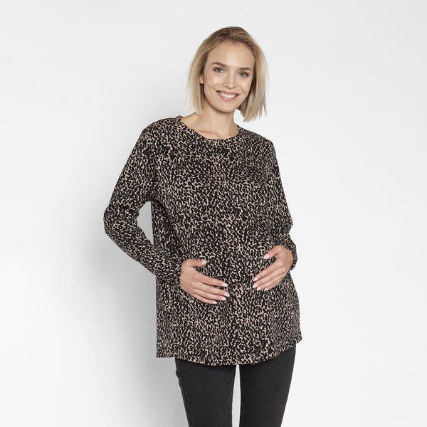Sweater capa puntas, diseño lluvia, color negro, Nala Maternity Nala Maternity - babytuto.com