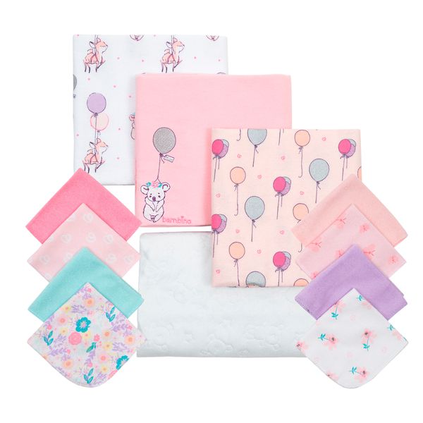 Set de regalo baby gift, diseño koala rosado, 12 piezas, Bambino  Bambino - babytuto.com