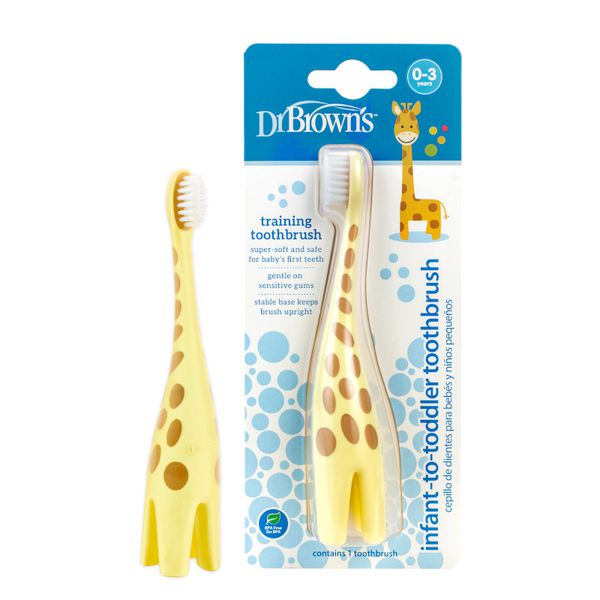 Cepillo de dientes 0 a 3 años, diseño jirafa, Dr Brown´s  Dr Brown's - babytuto.com