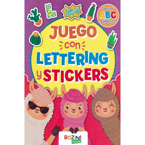 Libro Juego Con Lettering Y Stickers Zig-Zag - babytuto.com