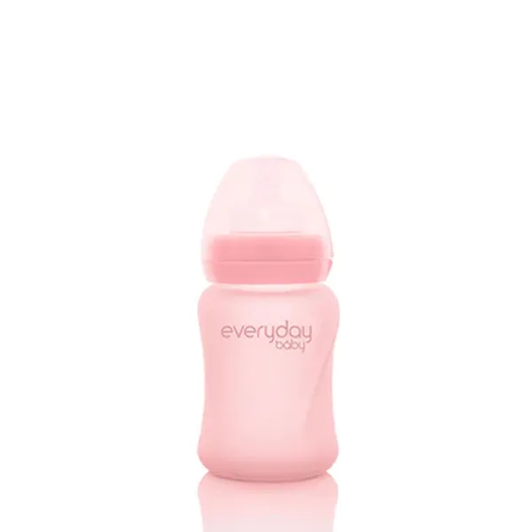 Mamadera de vidrio healthy, 150 ml, color rosado,  Everyday Baby  Everyday Baby  - babytuto.com
