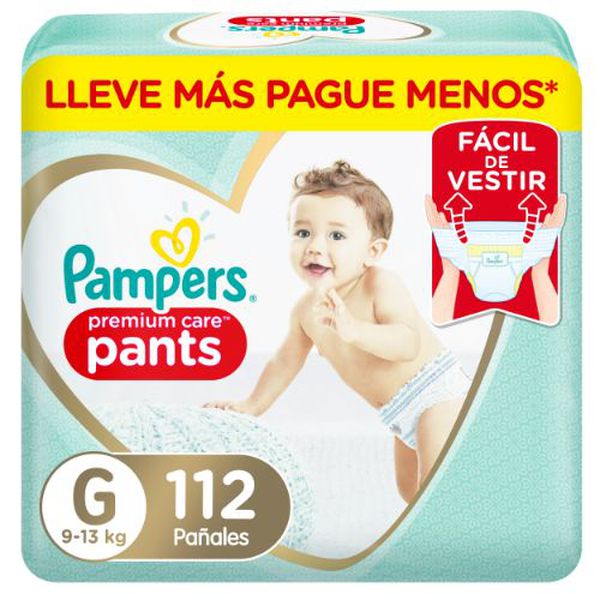 Pañales desechables pants ajuste Total, talla G, 112 un, Pampers  Pampers - babytuto.com