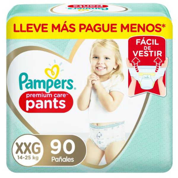 Pañales desechables pants ajuste total, talla XXG, 90 un, Pampers  Pampers - babytuto.com