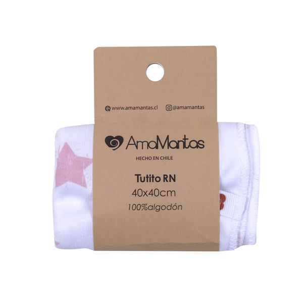 Tuto de algodón colección bienvenido RN 40x40, color palo rosa, Amamantas AmaMantas - babytuto.com