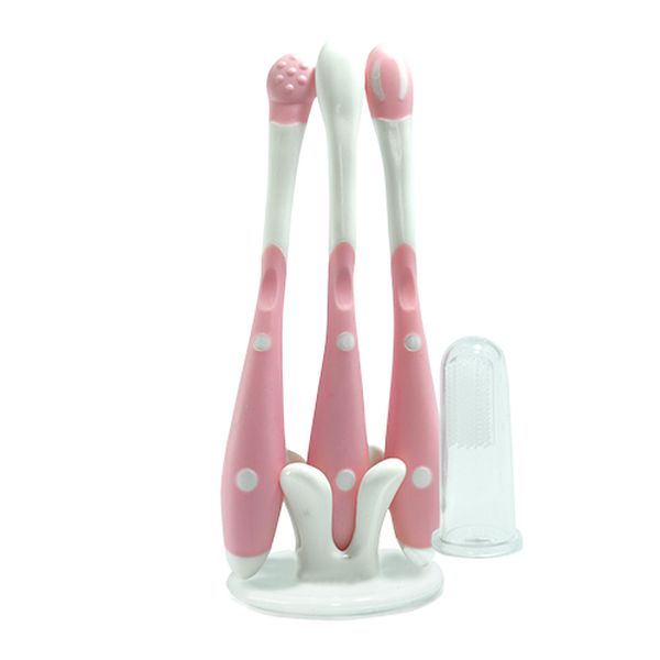 Set de cuidado dental para bebés, color rosado, Pumucki Pumucki - babytuto.com