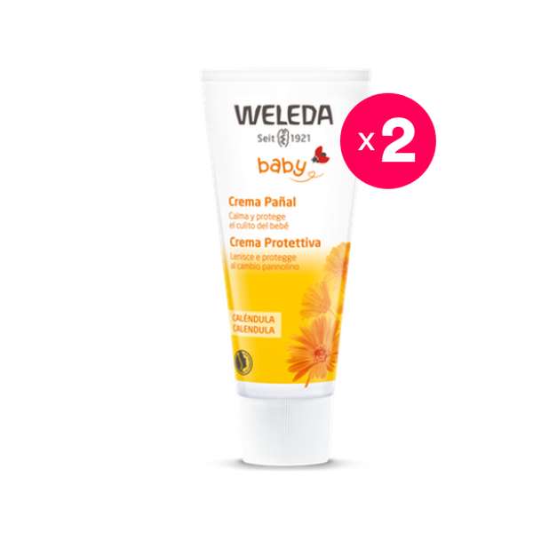 Pack 2 crema para zona de pañal, caléndula, 75 ml c/u, Weleda  Weleda - babytuto.com
