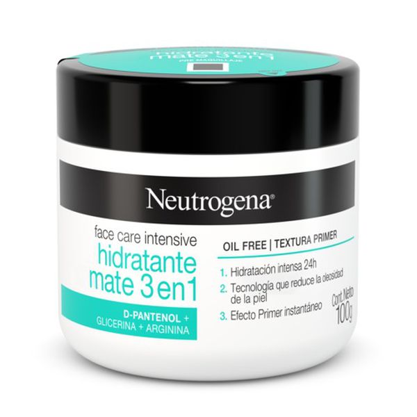 Crema hidratante mate 3 en 1 face care intensive, 100gr, Neutrogena  Neutrogena - babytuto.com
