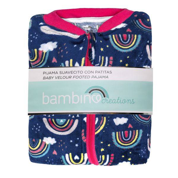 Pijama suavecito arcoiris, color azul, Bambino Bambino - babytuto.com