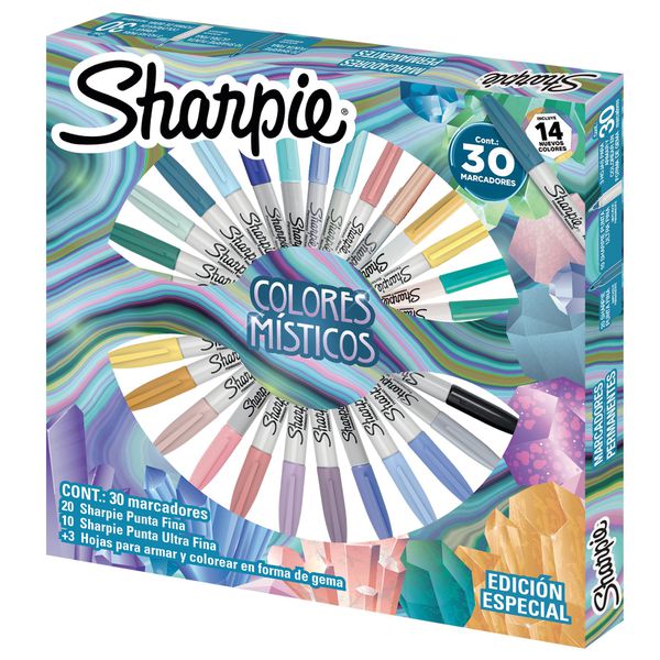 Ruleta colores mistico, caja con 30 unidades, Sharpie  Sharpie - babytuto.com