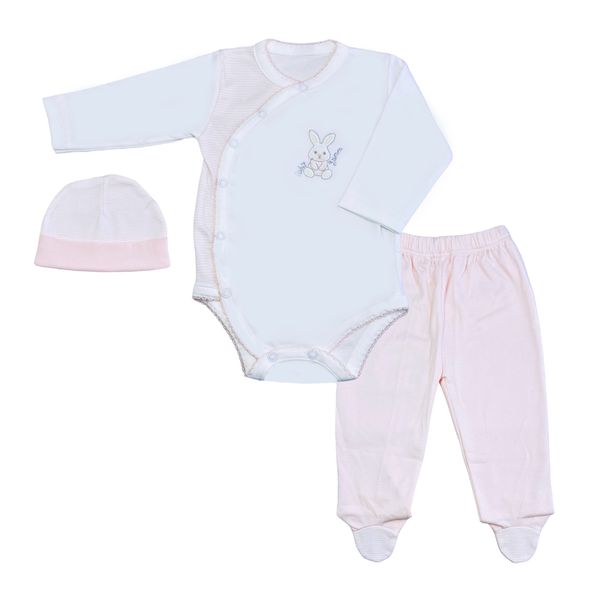 Ajuar de 3 piezas summi, color rosado, Moonwear Moonwear - babytuto.com