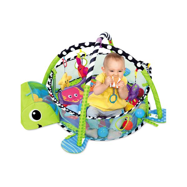 Gimnasio y piscina de pelotas diseño tortugas, incluye juguetes, Pumucki  Pumucki - babytuto.com