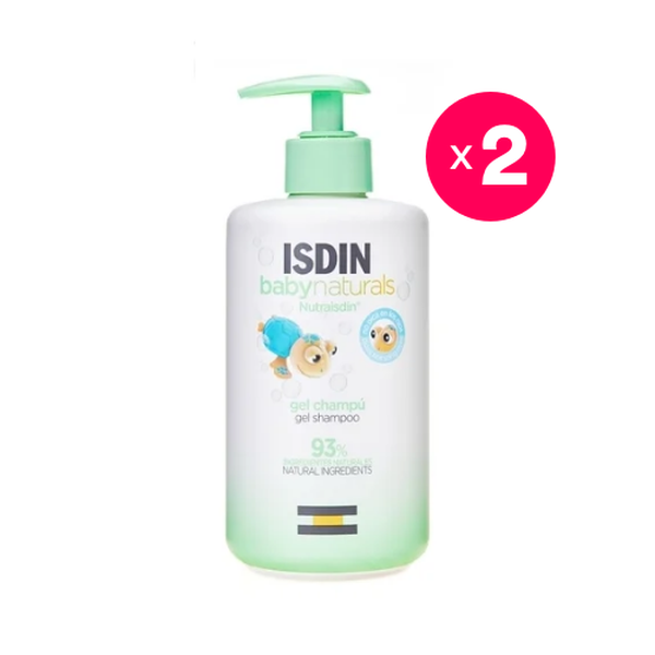 Pack de 2 gel shampoo suave para piel y cabello de bebé, 400 ml c/u, ISDIN  ISDIN - babytuto.com