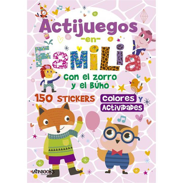 Libro infantil actijuegos en familia con el zorro y el buho, Latinbooks Latinbooks - babytuto.com