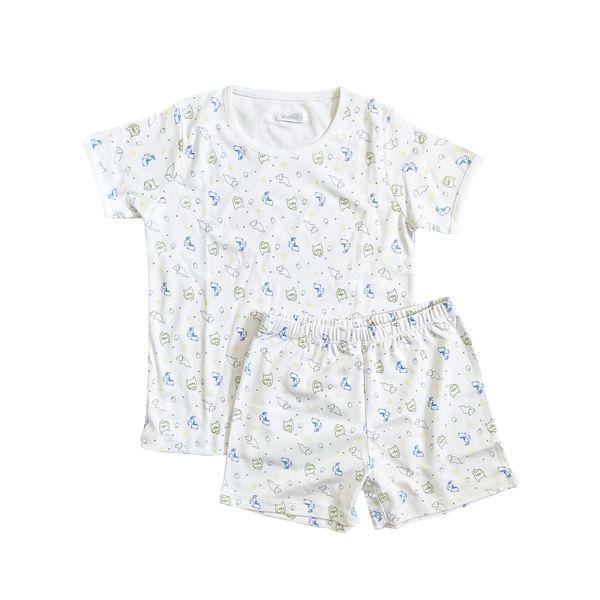 Pijama corto diseño dino, color blanco, WAWABABY WAWABABY - babytuto.com