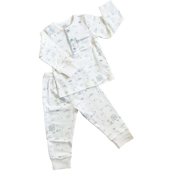 Pijama de 2 piezas diseño cris, color blanco, WAWABABY WAWABABY - babytuto.com
