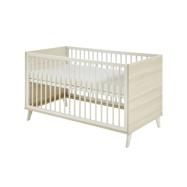 Cuna cama diseño schneewitchen, color blanca con madera natural, Geuther  Geuther - babytuto.com